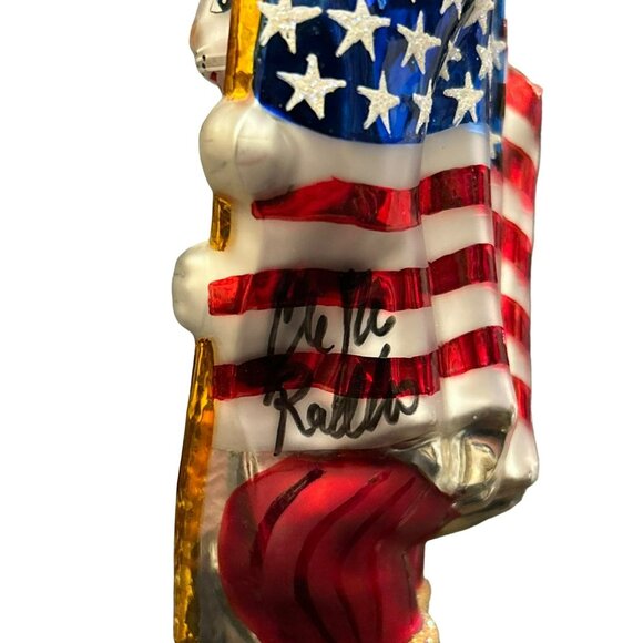 Vintage Christopher Radko 2002 Billy Doodle Dandy Patriotic Bunny American Flag - Picture 3 of 4